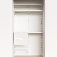Elfa Decor 4' Reach-In Drawer Front Closet White and White